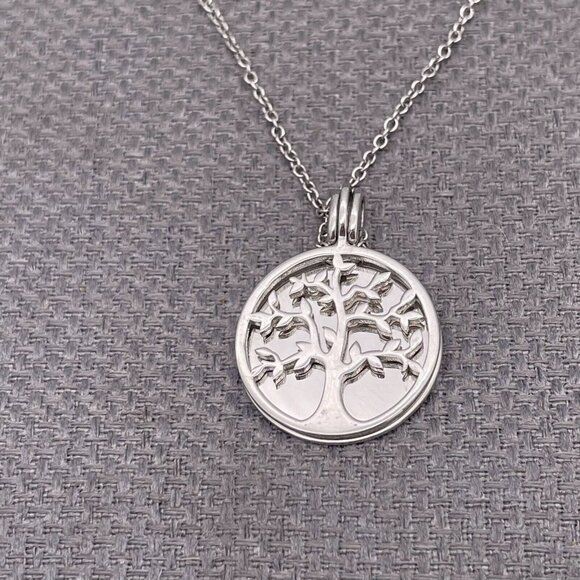 925 Silver Sterling Soul Sister Tree of Life Link Chain Necklace 18 to 20 Inch - Picture 4 of 7